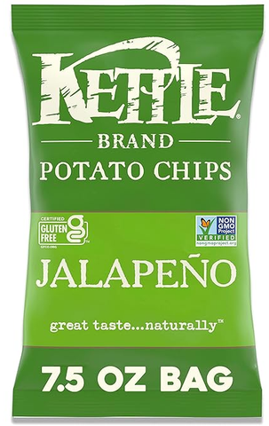 Kettle Brand Jalapeno Kettle Potato Chips, Gluten-Free, Non-GMO, 7.5 oz