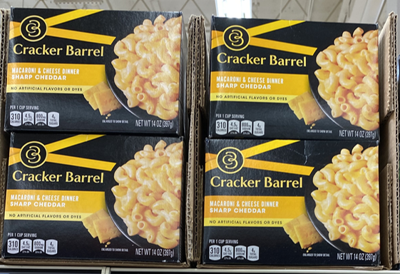 Cracker Barrel Sharp White Cheddar Macaroni and Cheese Dinner, 14 oz Box