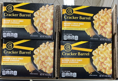 Cracker Barrel Sharp Cheddar Macaroni and Cheese Dinner, 14 oz Box