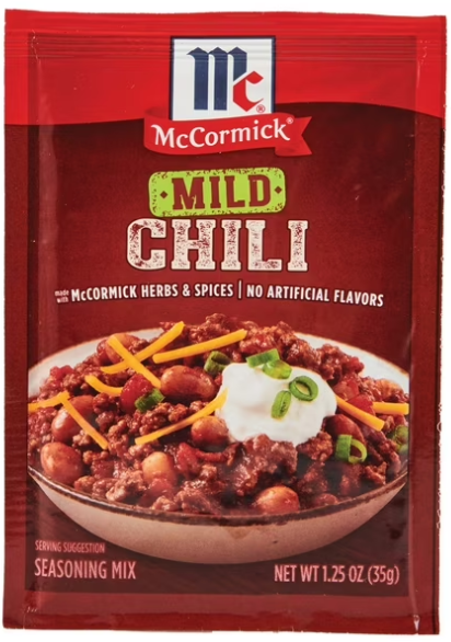 McCormick Mild Chili Seasoning Mix, 1.25 oz