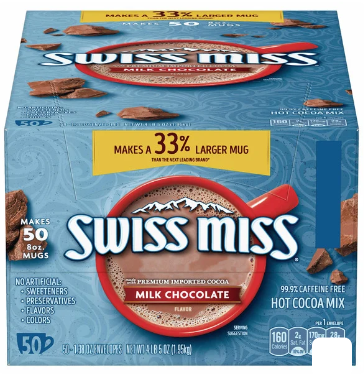 Costco Swiss Miss, Hot Cocoa Mix, 1.38 oz, 50-Count