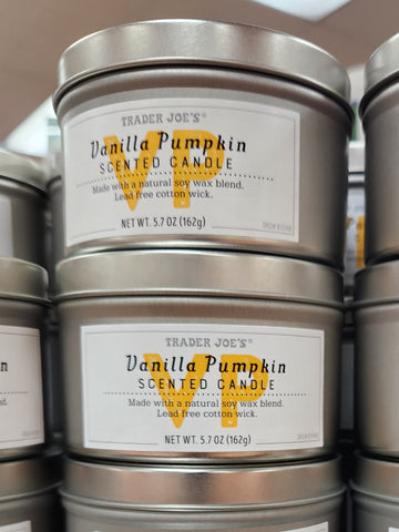 Trader Joe's Vanilla Pumpkin Scented Candle 5.7 oz