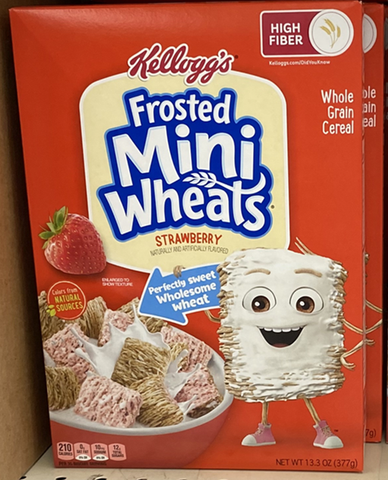 Kellogg's Frosted Mini-Wheats Strawberry Cereal, 13.3 oz