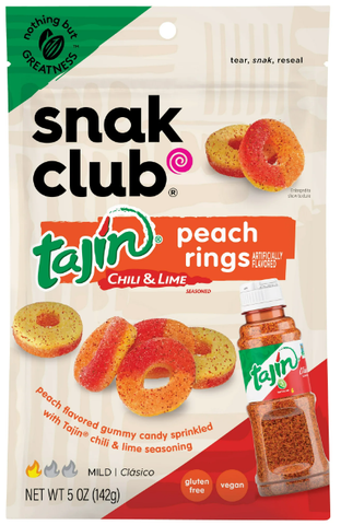 Snak Club Tajin Peach Rings 5 oz