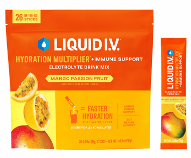 Liquid I.V. Hydration Multiplier Plus Immune Support, 26 Individual Serving Stick