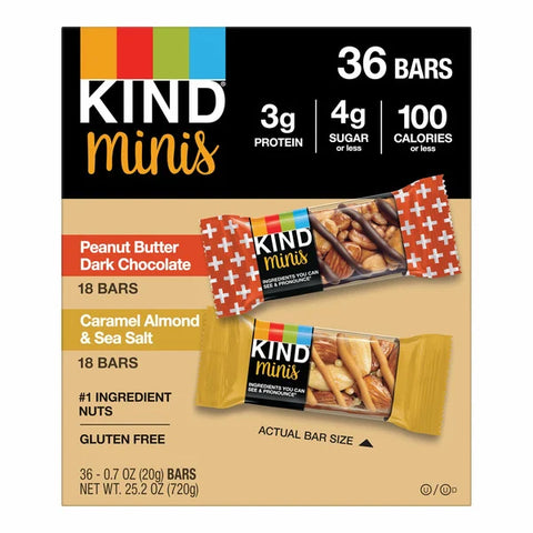 Kind Mini Bars, Variety Pack, 0.7 oz, 36 count