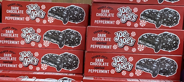 Trader Joe's Dark Chocolate Covered Peppermint Joe-Joe's Cookies 9.4 oz