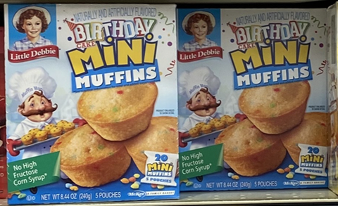 Little Debbie Birthday Cake Mini Muffins 5 Pouches, 8.44 oz