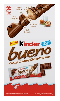 Kinder Bueno Bars, 1.5 oz, 20-count